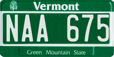 VT license plate NAA675