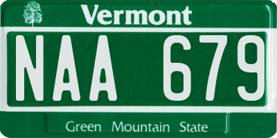 VT license plate NAA679