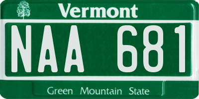 VT license plate NAA681