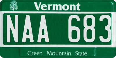 VT license plate NAA683