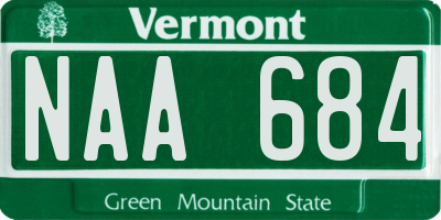 VT license plate NAA684