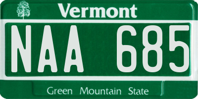 VT license plate NAA685