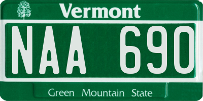 VT license plate NAA690
