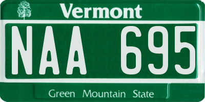 VT license plate NAA695