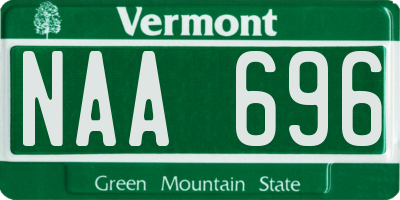 VT license plate NAA696