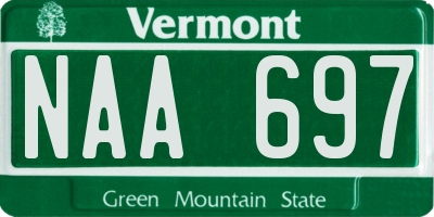 VT license plate NAA697