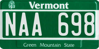 VT license plate NAA698