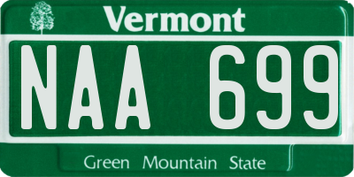 VT license plate NAA699