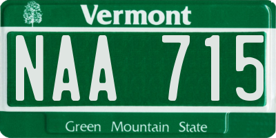 VT license plate NAA715
