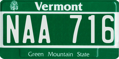 VT license plate NAA716