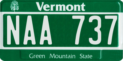 VT license plate NAA737