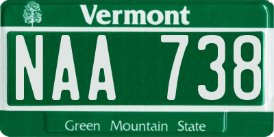 VT license plate NAA738