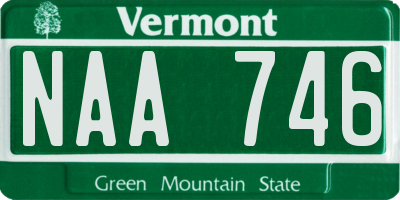 VT license plate NAA746