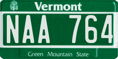 VT license plate NAA764