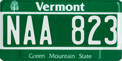 VT license plate NAA823