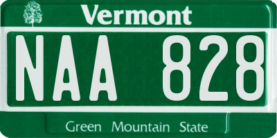 VT license plate NAA828
