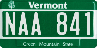 VT license plate NAA841