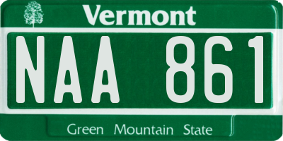 VT license plate NAA861