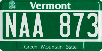 VT license plate NAA873
