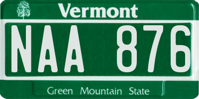 VT license plate NAA876