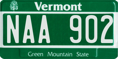 VT license plate NAA902