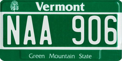 VT license plate NAA906