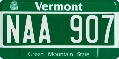 VT license plate NAA907