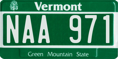 VT license plate NAA971