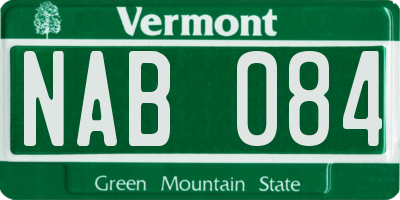 VT license plate NAB084
