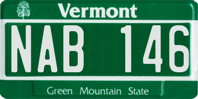 VT license plate NAB146