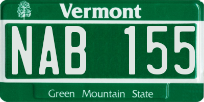 VT license plate NAB155