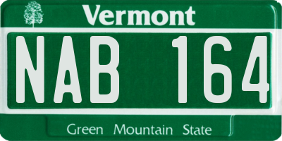 VT license plate NAB164