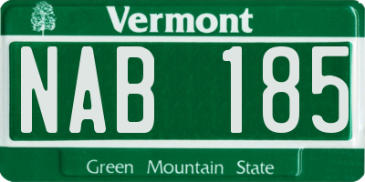 VT license plate NAB185