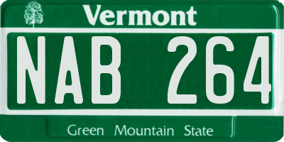 VT license plate NAB264