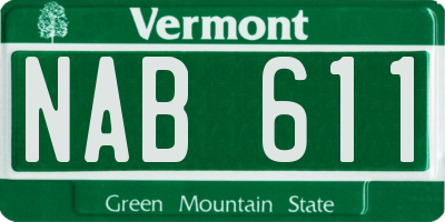 VT license plate NAB611