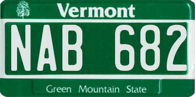 VT license plate NAB682