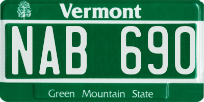 VT license plate NAB690