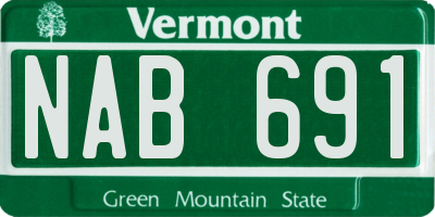 VT license plate NAB691