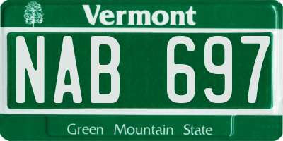 VT license plate NAB697