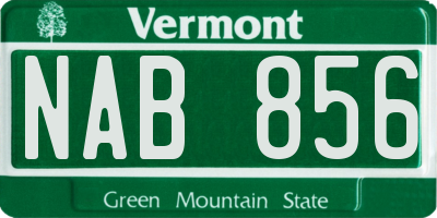 VT license plate NAB856
