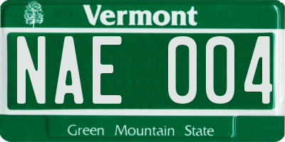 VT license plate NAE004