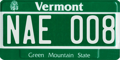 VT license plate NAE008