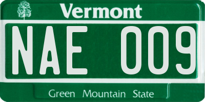 VT license plate NAE009