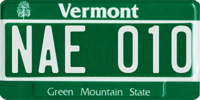 VT license plate NAE010