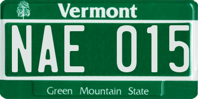 VT license plate NAE015