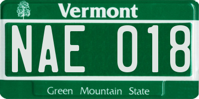 VT license plate NAE018