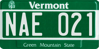 VT license plate NAE021