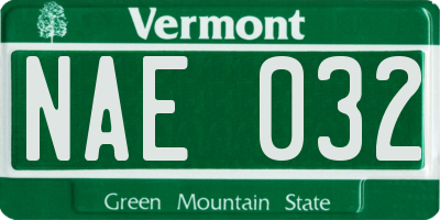 VT license plate NAE032