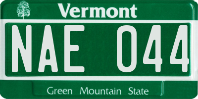 VT license plate NAE044