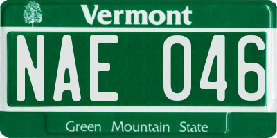 VT license plate NAE046